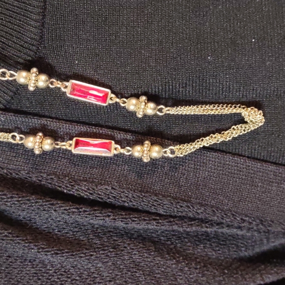 💎 Red and gold colored necklace - Picture 6 of 9